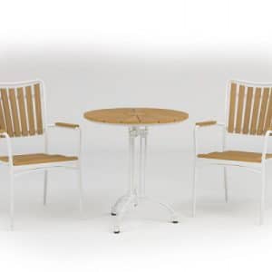 DaneLine Adam Cafésæt - Nonwood - Ø70 cm - Hvid
