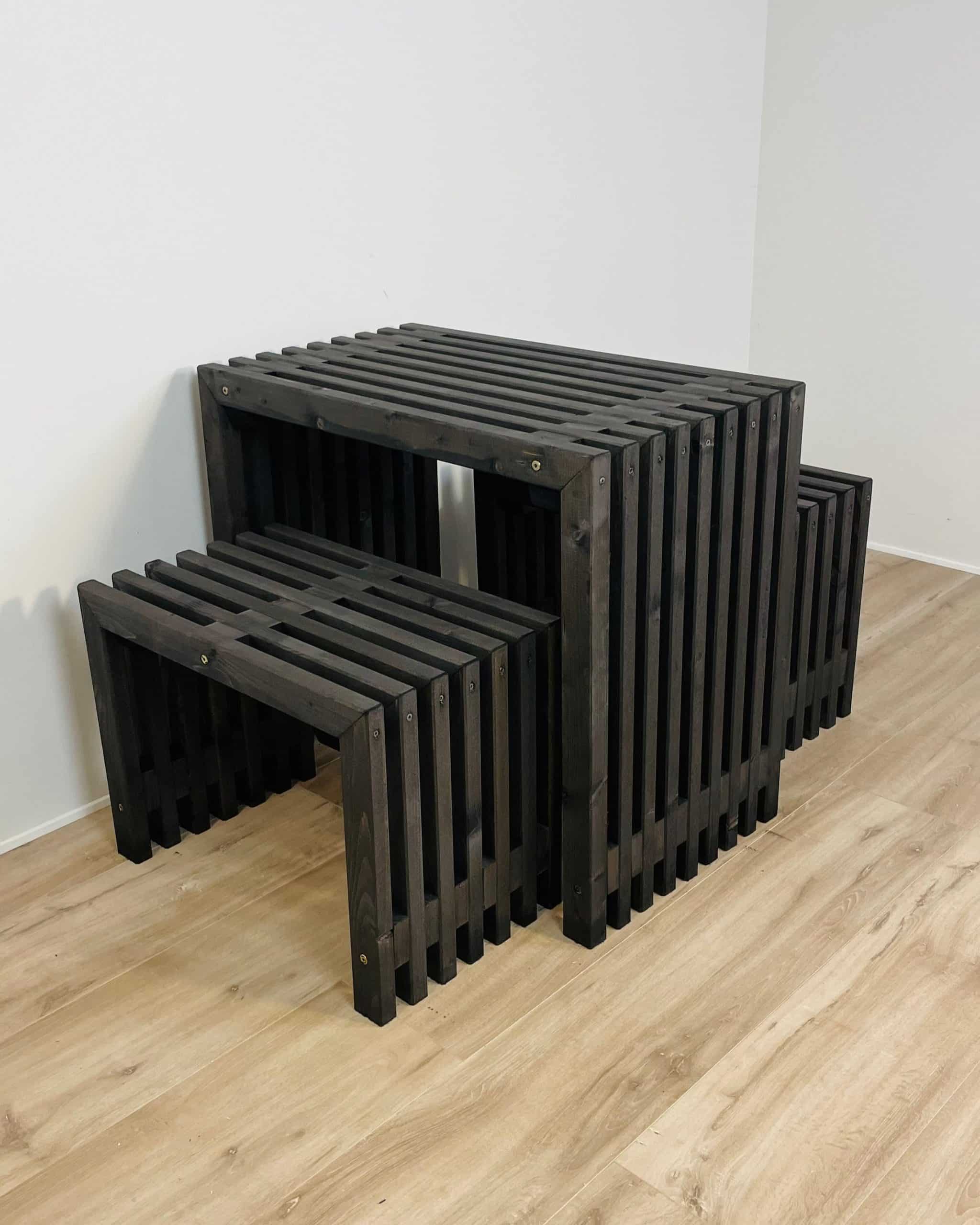 Cafésæt til 2 personer | Sorte Traller | Terrassemøbel