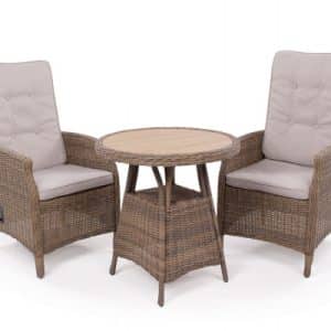 Rio Dusty Cafesæt m/2 pos stole - Ø 70 cm